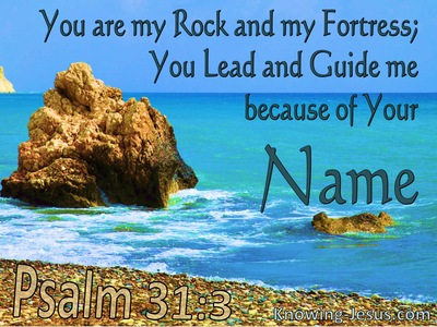 Psalm 31:3 Your Are My Rock And Fortress (blue)
